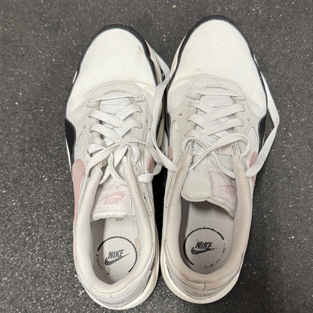 Nike Air Women's White and Black Sneakers with Pink Accents